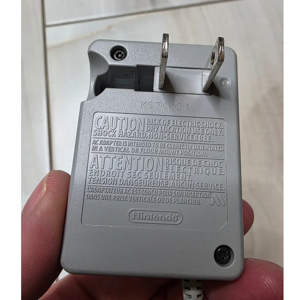 Nintendo AC Adapter WAP-002 USA Grey Wall Charger for 3DS 2DS DSi XL Systems W4